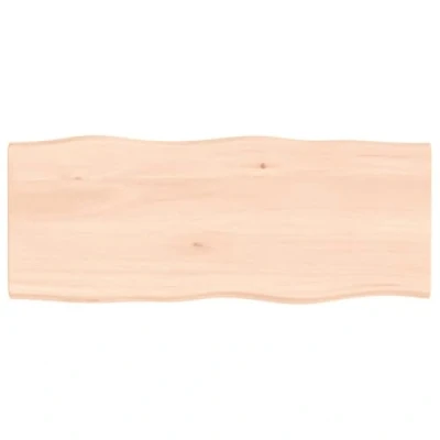 Imagen de vidaXL Tablero de Mesa Madera Maciza Roble Borde Natural 100x40x2 cm, Madera, Comedor,