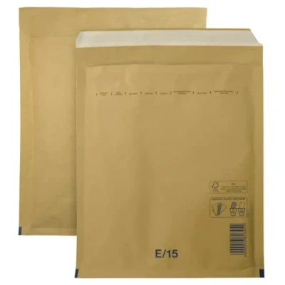 Imagen de Netuno 50x sobres acolchados con burbujas de aire marrones DIN 15/E 240x265mm burbuja autosellados reciclables resistentes al desgarro bolsa embalaje envíos postales tránsito ropas
