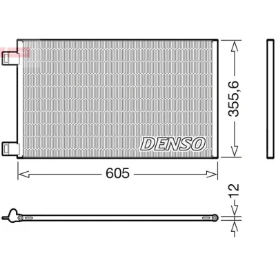 Imagen de DENSO DCN23041 Condensador sin secador R 134 a RENAULT: Kangoo II Express, / Grand Kangoo, Be Bop