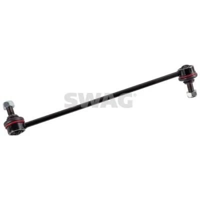 Imagen de SWAG 90 92 8575 Bieleta de suspensión Eje delantero, izquierda 341 M12 x 1,25 con tuerca autofijadora Acero negro HYUNDAI: SANTA FE 2, ix55