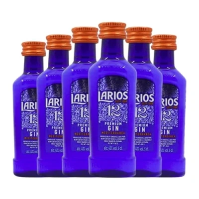 Imagen de Ginebra Larios Premium Gin Mediterránea 12 Años Botellín Miniatura 5 cl (Caja de 6 cl)