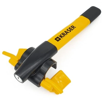 Imagen de KRASER KR855Y Antirrobo Coche Volante Salpicadero Más Visible, Seguridad Extra Alrededor del Radio, Cierre Rápido Sin Llave, Bloqueo Barra Antirobo Universal para Camper, SUV, Autocaravana, Auto