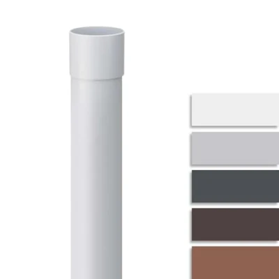 Imagen de INEFA Tubo de bajada plástico 200cm DN 50, 1 pieza Blanco Accesorios para canalones, fácilmontaje enchufable,made in Germany