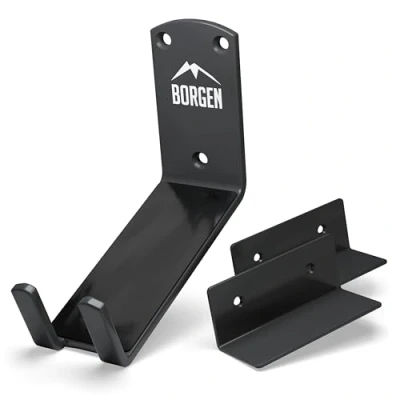 Imagen de Borgen gancho bicicleta pared para colgar por el pedal bicis eléctricas, bicicletas de carretera, MTB, con marco apoyo y almohadillas protección