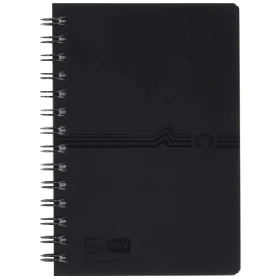 Imagen de VELOFLEX 5107180 Agenda con encuadernación en espiral DIN A7, PP, índice de 12 páginas, telefónica anillas, negra