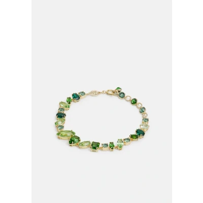 Imagen de Swarovski Pulsera Gema para mujer, con Cristales de Verdes, Baño Tono Oro, Colección