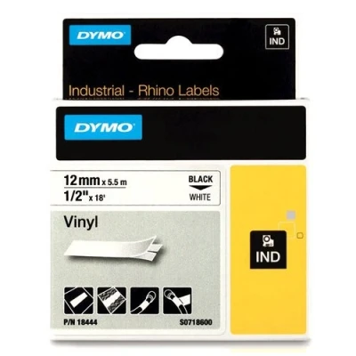 Imagen de DYMO 12mm RHINO Coloured vinyl Cintas para impresoras de etiquetas (D1, Vinilo, 1,2 cm, 5,5m, Caja, 3,4 cm)