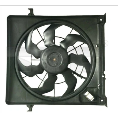Imagen de TYC 817 0004 Ventilador de radiador 420 200 con bastidor (armazón), resistencia carga HYUNDAI: i30 I Hatchback