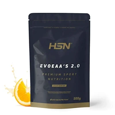 Imagen de HSN Aminoácidos Esenciales en Polvo Evoeaa&#039;s Sabor Naranja 500 g = 37 Tomas por Envase Leucina, Isoleucina, Valina, Lisina, Metionina, Treonina, Triptófano, Histidina, Fenilalanina