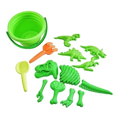 Imagen de Kögler 90535 Juego de moldes Arena Dinosaurio, plástico orgánico, Varios así como una Pala, un rastrillo y Cubo
