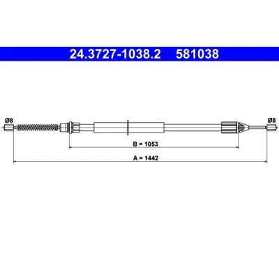 Imagen de ATE 24.3727 1038.2 Cable de Freno Mano 1442