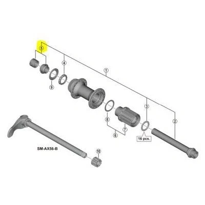 Imagen de SHIMANO Cono Buje con Guardapolvos IZ. FH MT501 Bujes, Adultos Unisex, Multicolor (Multicolor), Talla Única