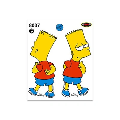 Imagen de Quattroerre 8037 Pegatinas Simpson Bart, 14 x 16 cm