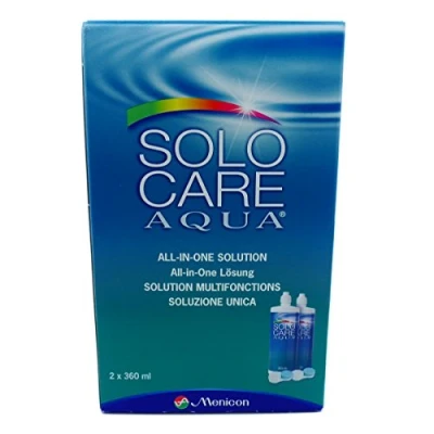 Imagen de Solocare Aqua Contact Lens Solution 3 Month Pack (360mlx2) by