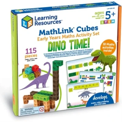 Imagen de Learning Resources, LSP9330 UK Set de actividades matemáticas tempranas Resources: La hora los dinosaurios, 5+ años (Exclusivo Amazon)
