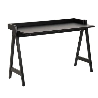Imagen de AC Design Furniture Maya Escritorio, Madera de ingeniería, Negro, L: 51.6 x W: 126.6 H: 80 cm