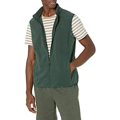 Imagen de Amazon Essentials Chaqueta de Felpa con Cremallera Completa (Disponible en Tallas Grandes y Largos Especiales) Hombre, Verde Bosque, M