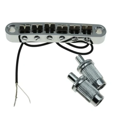 Imagen de KAISH Tune o Matic Pastilla de puente piezoeléctrico para guitarra Les Paul cromado