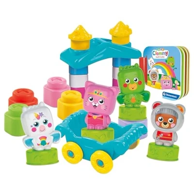 Imagen de Clementoni 17835 Soft Clemmy Baby Hero &amp; Princess Set de construcción para primera infancia, ladrillos suaves Clemmy, bloques niños 6 meses, sensorial, lavable, fabricado en Italia