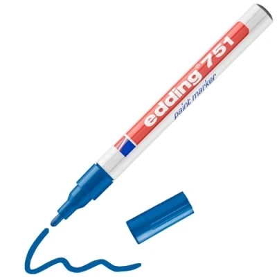 Imagen de Rotulador edding punta fibra 751 azul redonda 1 2 mm