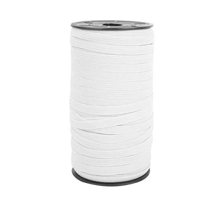 Imagen de HEEPDD Costura de Cuerda elástica, 8 mm Banda cordón elástico 100 Yardas Tejido Grueso Carrete DIY Accesorio Ropa elástica Punto(Blanco)