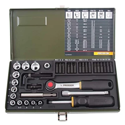 Imagen de PROXXON 23 070 2223070 Estuche 1/4&quot; 39 pcs, Multicolor, 10.2 cm
