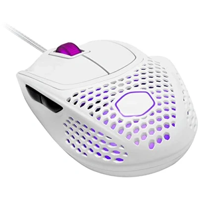 Imagen de Cooler Master MM720 RGB LED Ratón Gaming con Cable Sujeción Garra Carcasa Ultraligera 49g, Sensor Óptico 16000 DPI, Conmutadores 70 Millones de Clic, Pies PTFE Suave Blanco Brillante