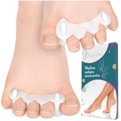Imagen de HALUTO Premium Separador dedos pie Separadores de los pies Corrector martillo y juanetes Toe spacer separator
