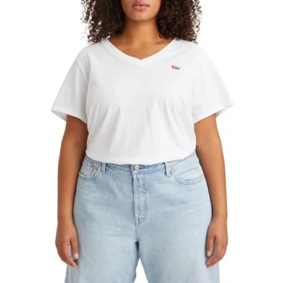 Imagen de Levi&#039;s Plus Size V Neck Tee, Mujer, Bright White, 4XL