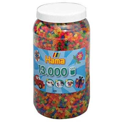 Imagen de Hama 211 a 51 Ocio Creativo Doce Perlas Olla en Punto 13000 Mezcla de neón