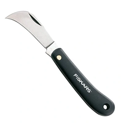 Imagen de Fiskars Cuchillo de injerto K62, Navaja, Longitud total: 17 cm, acero inoxidable, Negro, 1001623