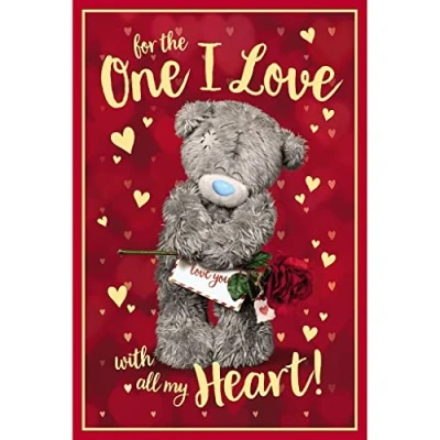 Imagen de Me To You Tarjeta de cumpleaños holográfica One I Love Birthday Bear 3D