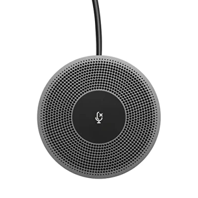 Imagen de Logitech Microfóno de Expansión para Sistema Cámara Conferencias MeetUp, Cable 6m, Indicadores Luminosos LED, Mono, Banda Ancha, Supresión Ruido, PC/Mac/Portátil/Macbook/Tablet