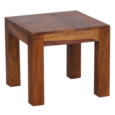 Imagen de FineBuy Mesa de Centro Moderna Cuadrada 45x45x40 cm Madera Maciza Sheesham Auxiliar para Salón Mesita Café Pequeña Sofá