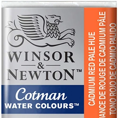 Imagen de Winsor &amp; Newton Cotman Acuarela En Pastilla, Tono Rojo De Cadmio Palido, 1,9x1,6x1,1 cm