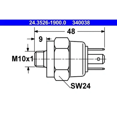 Imagen de Interruptor luces freno ATE 24.3526 1900.0