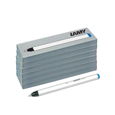 Imagen de Lamy T11 Juego de 6 cartuchos tinta con gran suministro y punta acero inoxidable en color azul (borrable) para bolígrafo modelo 311 Balloon 18 minas