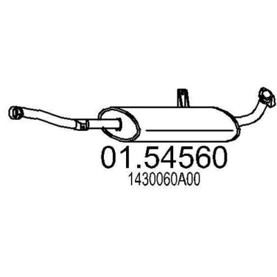Imagen de MTS 01.54560 Silenciador Intermedio 1100 SUZUKI: Vitara I SUV Cabrio