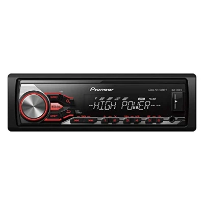Imagen de Pioneer MVH 280FD Autoradio 1 DIN de alta potencia con sintonizador RDS, USB y entrada auxiliar. Admite control directo iPod/iPhone Android