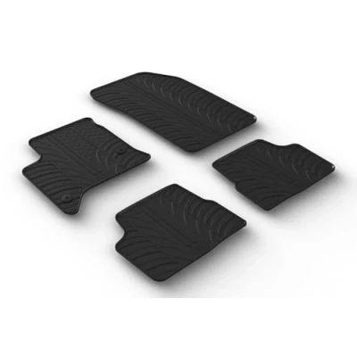 Imagen de Gledring Alfombrillas de Goma Compatible con Fiat 600 Hybrid 2024 (Perfil T 4 Partes + Clips Montaje)