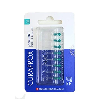 Imagen de Curaprox Swiss CPS 06 Prime Cepillos interdentales (8 unidades), color azul
