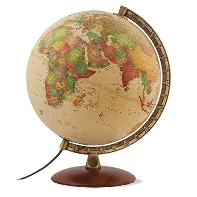 Imagen de Nova Rico Classic A4 Antiquus, Mappamondo Luminoso con Metallo Pressofuso, 30 cm (versión alemana)