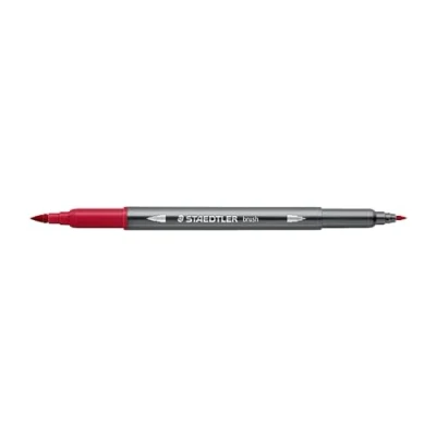 Imagen de Staedtler aquarell Journey 3001 241 Rotulador de doble fibra (punta fina y punta pincel flexible, 10 rotuladores rojos ingleses, ingleses)
