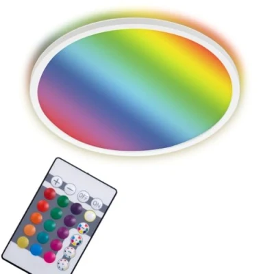 Imagen de BRILONER Panel LED, Regulables, lámparas de Techo con regulación Color RGB, Backlight Control Remoto, 22vatios, 2700lúmenes, 4000Kelvin, Blanco, ø42cm (7094 416)