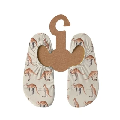 Imagen de Slipstop Zapatos de playa para niños, antideslizantes, deportivos, natación, vacaciones, unisex, protección solar UPF 50+, Roo con canguros, 24/26 EU