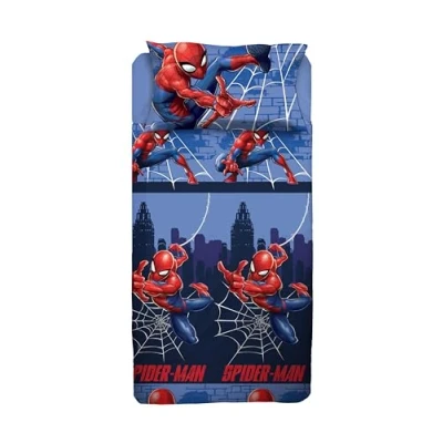 Imagen de Juego de sábanas Plaza y Media, Media Disney, sábana encimera, Bajera Ajustable, Funda Almohada, Azul, 100% algodón, Producto Oficial