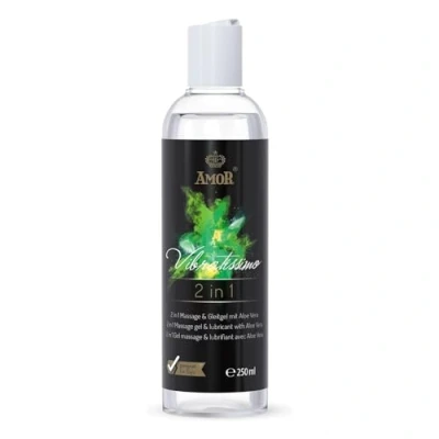 Imagen de Vibratissimo 2 en 1 Play Gel 250 ml I de Amor y Lubricante con Aloe Vera Geles a base agua para Juguetes Silicona Condones Látex lubricación
