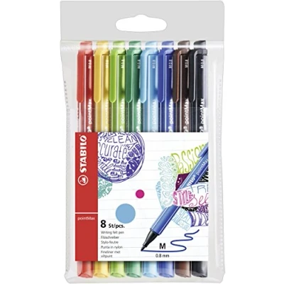 Imagen de Rotulador punta media STABILO pointMax Estuche con 8 colores