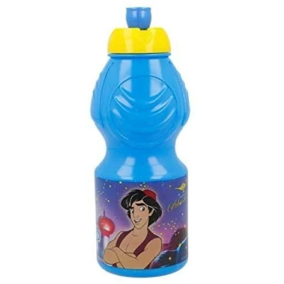 Imagen de ALMACENESADAN, 4940, Pack vuelta al cole, regalo navidad; compuesto por Botella sport 400ml multicolor, producto reutilizable, sin BPA; de la licencia (Aladin)