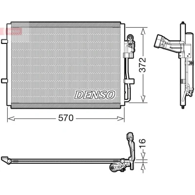 Imagen de DENSO DCN44016 Condensador con secador R 134 a MAZDA: 3 Hatchback